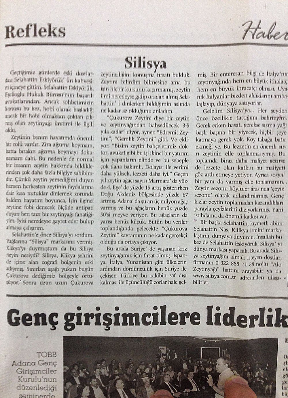 Zeytin Yağında Yeni Anlaşma